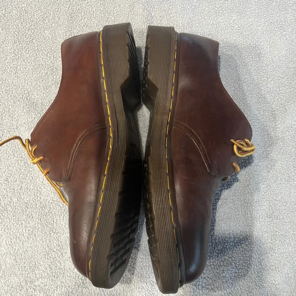 Dr. Martens 1461 Brown Leather Oxford Shoes Made in England Mens Vintage US9